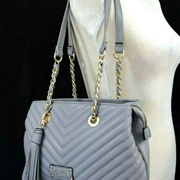 NEW WITH TAG DARCY MARKS LONDON SHOULDER BAG GREY Elegant, NWT - Picture 3 of 11